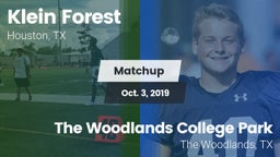 Matchup: Klein Forest High vs. The Woodlands College Park  2019