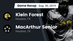 Recap: Klein Forest  vs. MacArthur Senior  2019