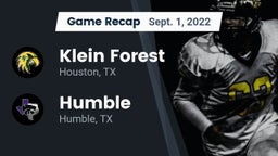 Recap: Klein Forest  vs. Humble  2022