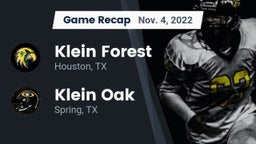 Recap: Klein Forest  vs. Klein Oak  2022