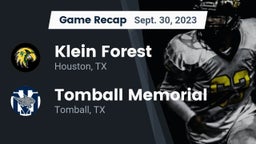 Recap: Klein Forest  vs. Tomball Memorial  2023