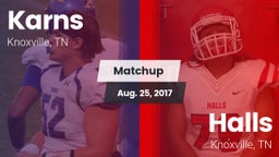 Matchup: Karns  vs. Halls  2017