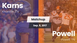 Matchup: Karns  vs. Powell  2017