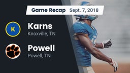 Recap: Karns  vs. Powell  2018