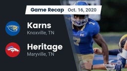 Recap: Karns  vs. Heritage  2020