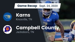 Recap: Karns  vs. Campbell County  2020