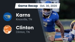 Recap: Karns  vs. Clinton  2020