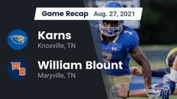 Recap: Karns  vs. William Blount  2021