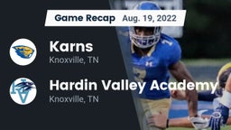 Recap: Karns  vs. Hardin Valley Academy 2022