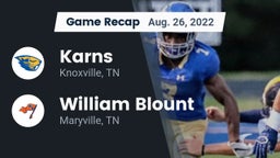 Recap: Karns  vs. William Blount  2022
