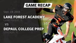 Recap: Lake Forest Academy  vs. DePaul College Prep  2015