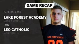 Recap: Lake Forest Academy  vs. Leo Catholic  2016