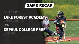 Recap: Lake Forest Academy  vs. DePaul College Prep  2016