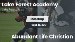 Matchup: Lake Forest Academy vs. Abundant Life Christian 2017