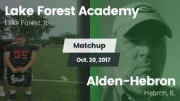 Matchup: Lake Forest Academy vs. Alden-Hebron  2017
