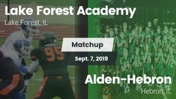 Matchup: Lake Forest Academy vs. Alden-Hebron  2019