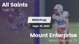 Matchup: All Saints vs. Mount Enterprise  2020