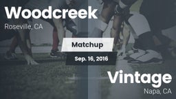 Matchup: Woodcreek High vs. Vintage  2016