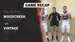 Recap: Woodcreek  vs. Vintage  2016