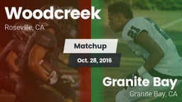 Matchup: Woodcreek High vs. Granite Bay  2016