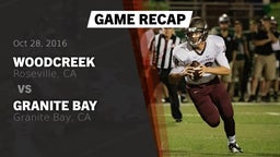 Recap: Woodcreek  vs. Granite Bay  2016