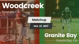 Matchup: Woodcreek High vs. Granite Bay  2017
