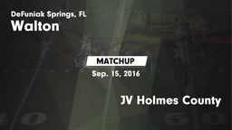 Matchup: Walton  vs. JV Holmes County 2016