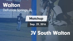 Matchup: Walton  vs. JV South Walton 2016