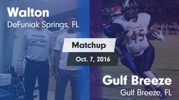 Matchup: Walton  vs. Gulf Breeze  2016