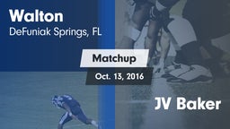 Matchup: Walton  vs. JV Baker 2016