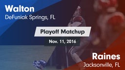 Matchup: Walton  vs. Raines  2016