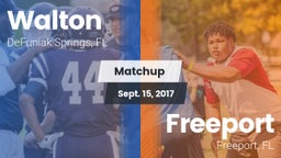 Matchup: Walton  vs. Freeport  2017