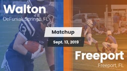 Matchup: Walton  vs. Freeport  2019