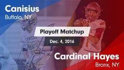 Matchup: Canisius  vs. Cardinal Hayes  2016