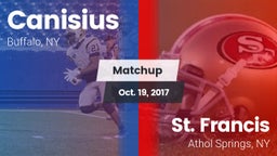 Matchup: Canisius  vs. St. Francis  2017