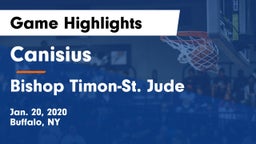 Canisius  vs Bishop Timon-St. Jude  Game Highlights - Jan. 20, 2020