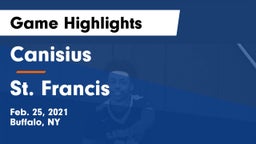 Canisius  vs St. Francis  Game Highlights - Feb. 25, 2021