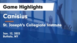 Canisius  vs St. Joseph's Collegiate Institute Game Highlights - Jan. 12, 2022