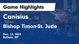Canisius  vs Bishop Timon-St. Jude  Game Highlights - Dec. 16, 2022