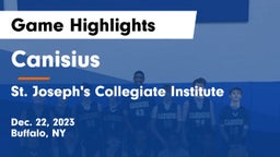 Canisius  vs St. Joseph's Collegiate Institute Game Highlights - Dec. 22, 2023