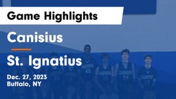 Canisius  vs St. Ignatius Game Highlights - Dec. 27, 2023