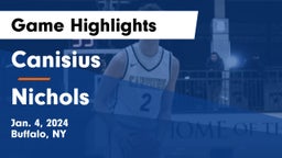 Canisius  vs Nichols  Game Highlights - Jan. 4, 2024