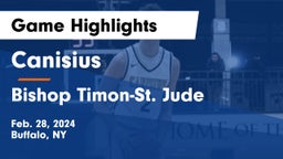 Canisius  vs Bishop Timon-St. Jude  Game Highlights - Feb. 28, 2024