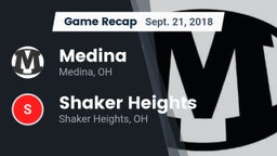 Recap: Medina  vs. Shaker Heights  2018