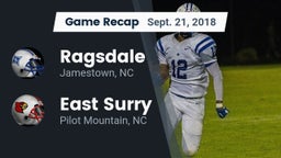 Recap: Ragsdale  vs. East Surry  2018
