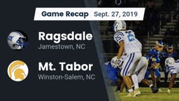Recap: Ragsdale  vs. Mt. Tabor  2019