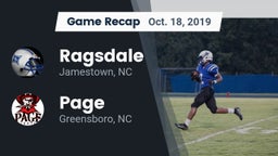 Recap: Ragsdale  vs. Page  2019