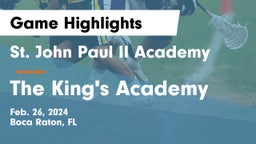 St. John Paul II Academy vs The King's Academy Game Highlights - Feb. 26, 2024