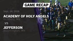 Recap: Academy of Holy Angels  vs. Jefferson  2016