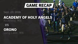 Recap: Academy of Holy Angels  vs. Orono  2016